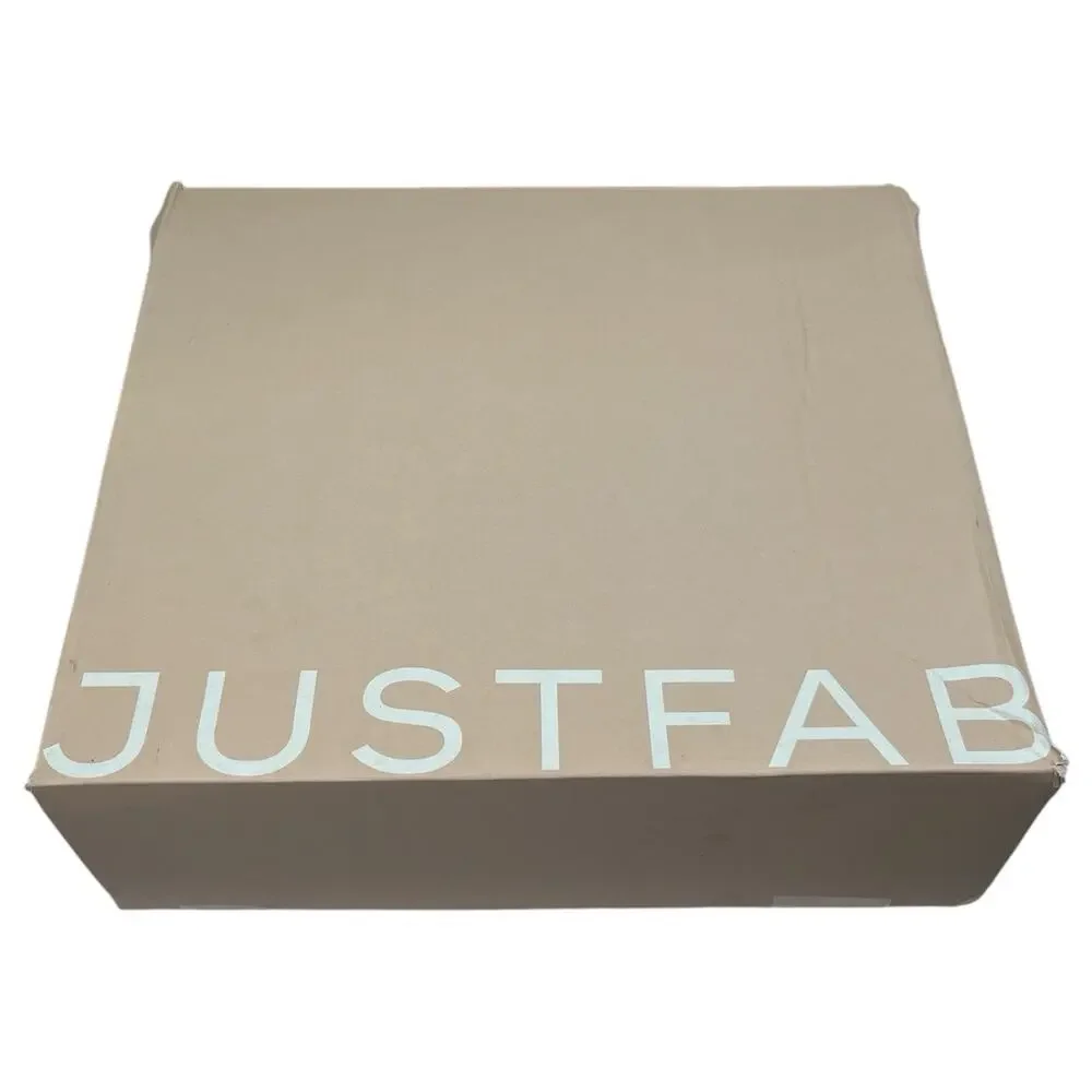 JustFab Noa Chevron Quilted Flat Boots Magnet Gray Size 9 NIB